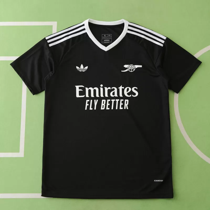 Arsenal 2024/25 črn nogometni vratarski dres za moške