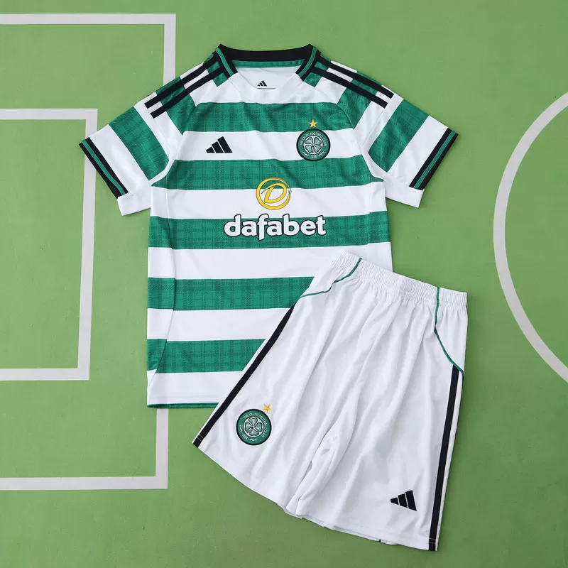 Celtic otroški domači dres 2025/26 - komplet majica in hlačke