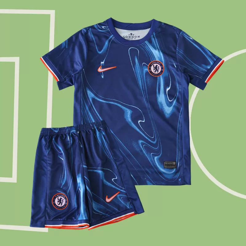 Chelsea otroški nogometni dresi 2024/25 domači komplet (majica + kratke hlače)