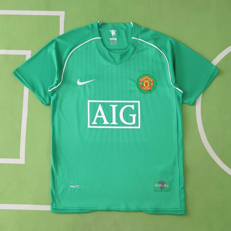 Kupite nogometni dresi Manchester United 2007/08 zelena vratarski dres za moške