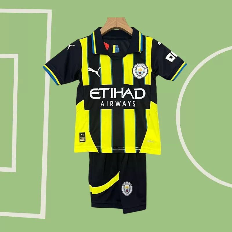 Otroške Nogometni dresi kompleti Manchester City Gostujoči 2024-25