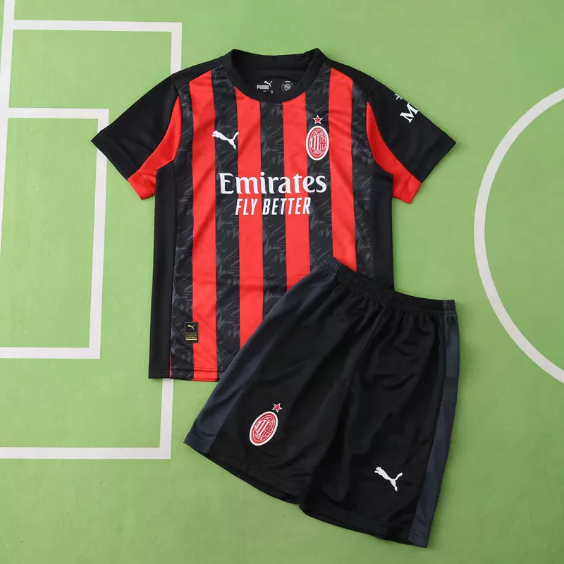 Otroški Nogometni Dresi za otroke AC Milan domači 2025/26