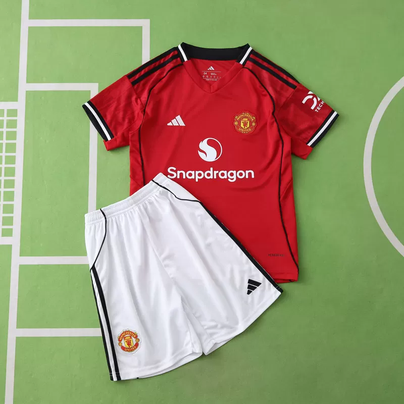 Otroški Nogometni dresi Manchester United kompleti domači 2025/26
