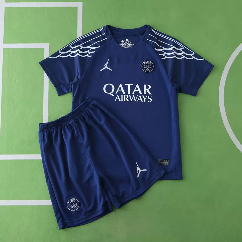 Otroški četrti nogometni komplet PSG 2024/25 dres in kratke hlače