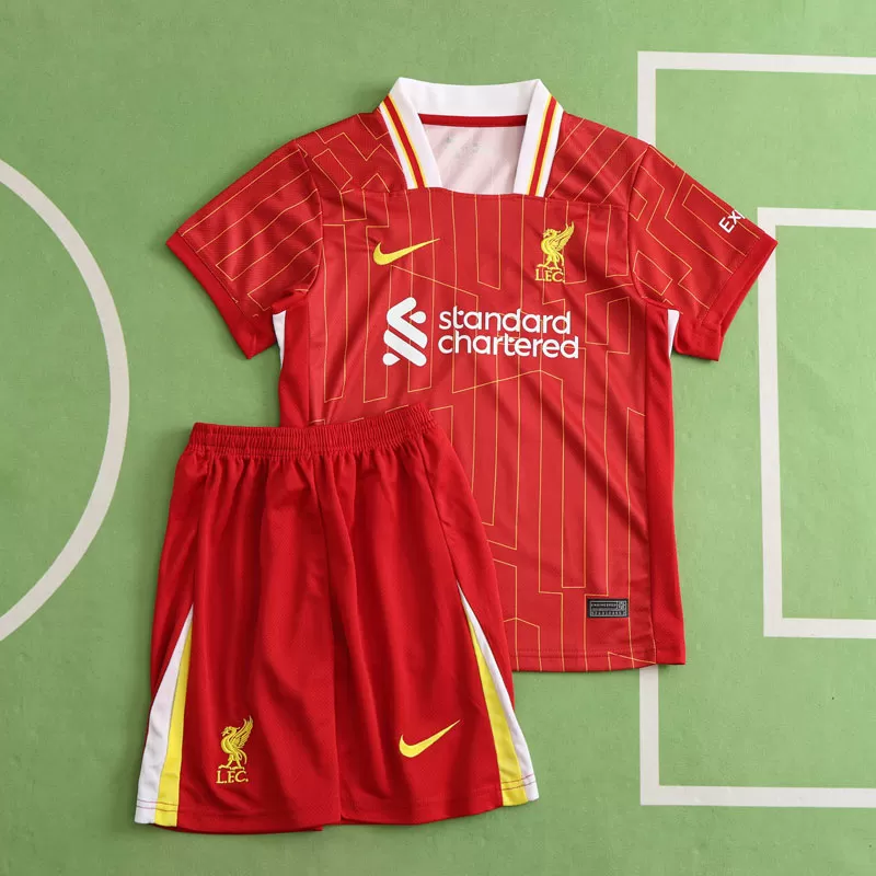 Otroški nogometni dres Liverpool 2024/25 domači - majica + hlačke