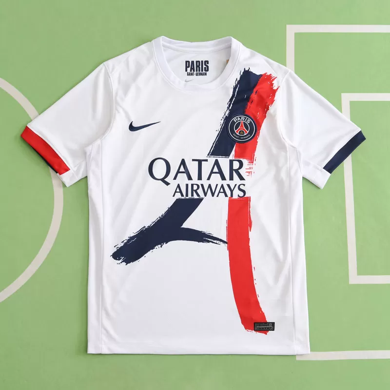 PSG gostujoči dres 2024/25 za moške - bela nogometna majica