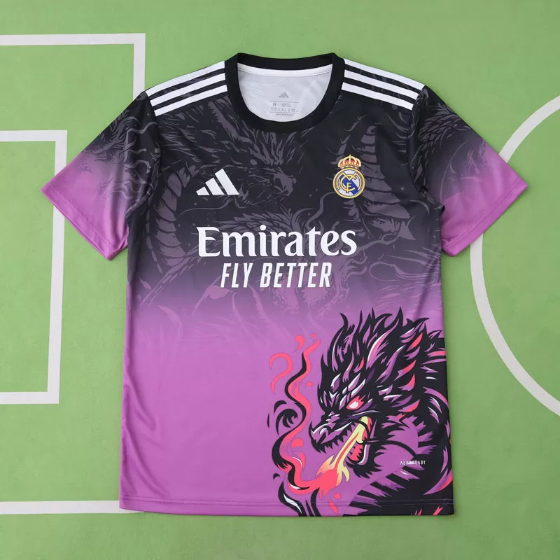 Real Madrid 2024/25 vijolično-črn moški dres – posebna zmajeva izdaja