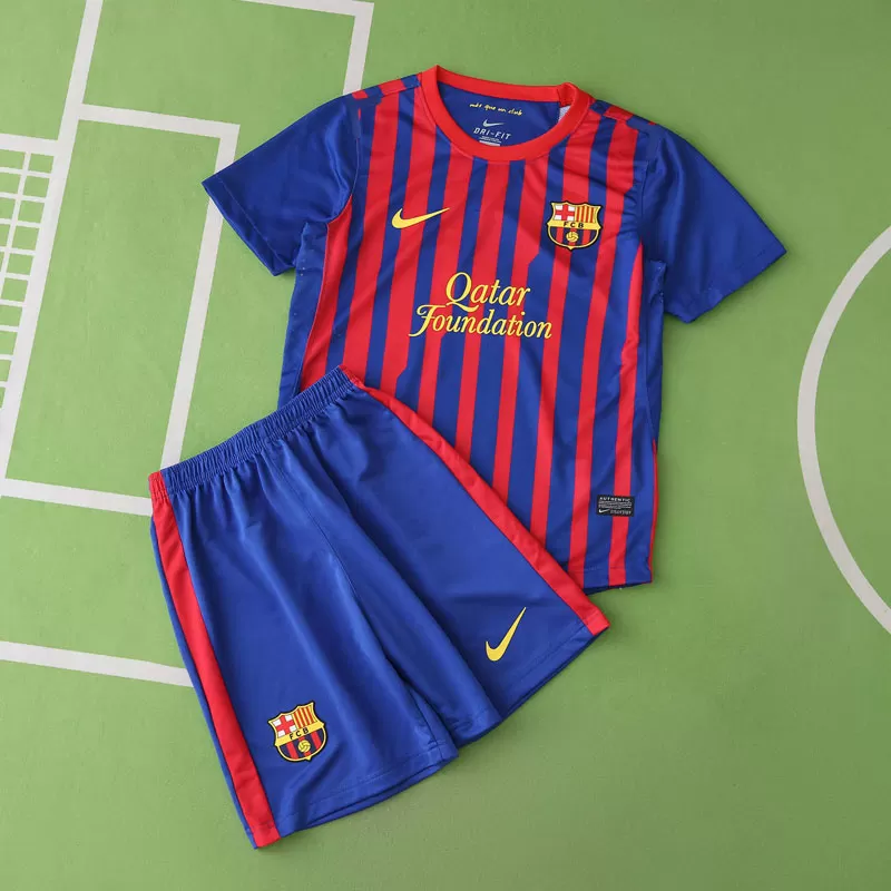 FC Barcelona 2011/12 retro domači nogometni dresi za otroke