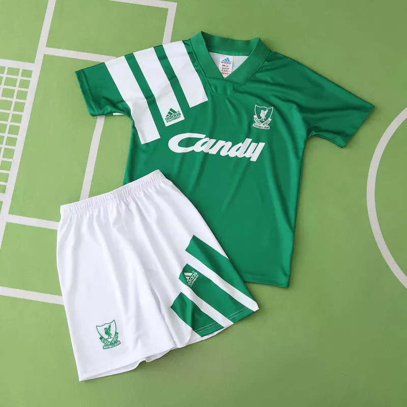 Liverpool 1991-92 retro nogometni dresi za otroke - gostujoča različica