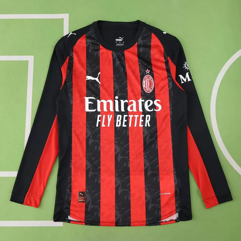 Moški domači nogometni dres z dolgimi rokavi AC Milan 2025/26