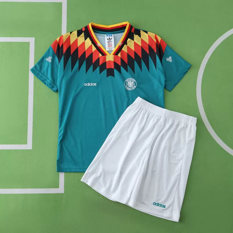 Nogometna majica za otroke + hlačke – retro Nemčija 1994 away