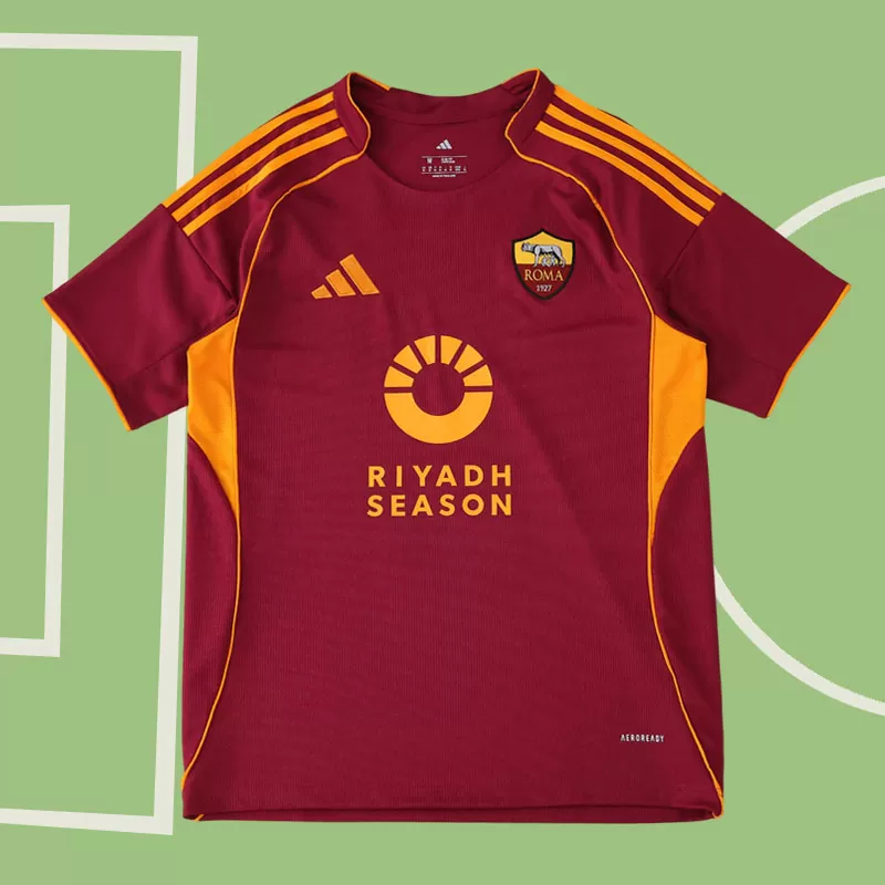 Nogometni dres AS Roma 2025/26 domači majica s kratkimi rokavi za moške
