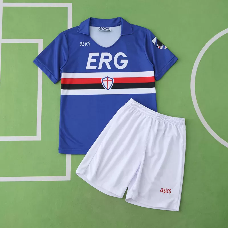 Nogometni dres UC Sampdoria 1990/91 domači - otroški set za navijače