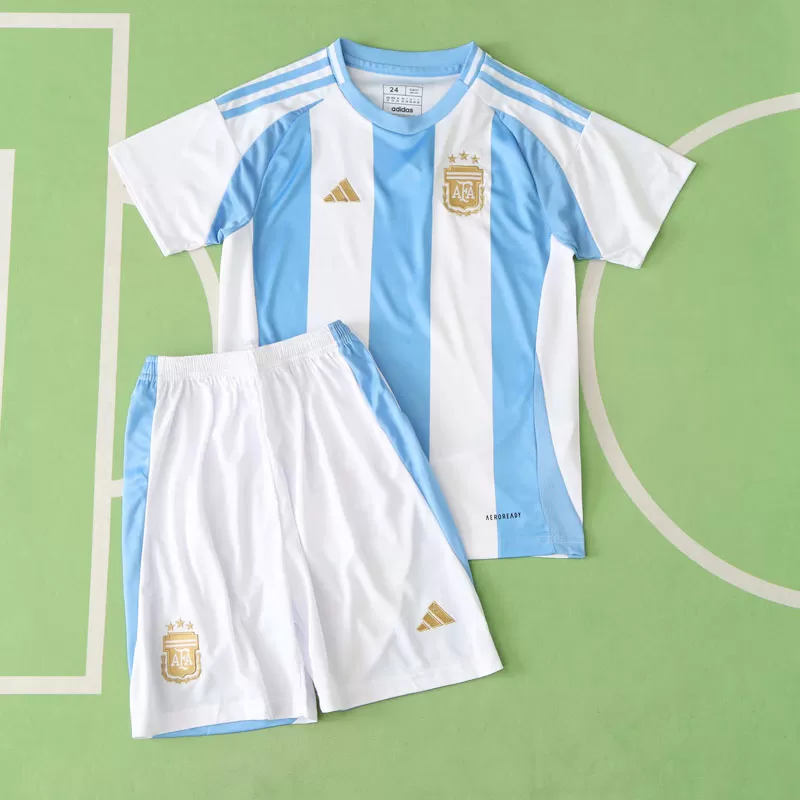 Otroški nogometni komplet Argentina domači dres in kratke hlače 2024