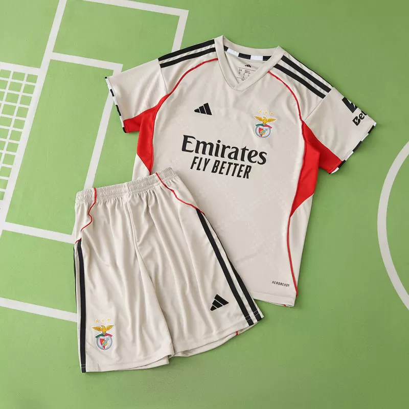 Otroški nogometni komplet SL Benfica 2025/26 - gostujoča različica