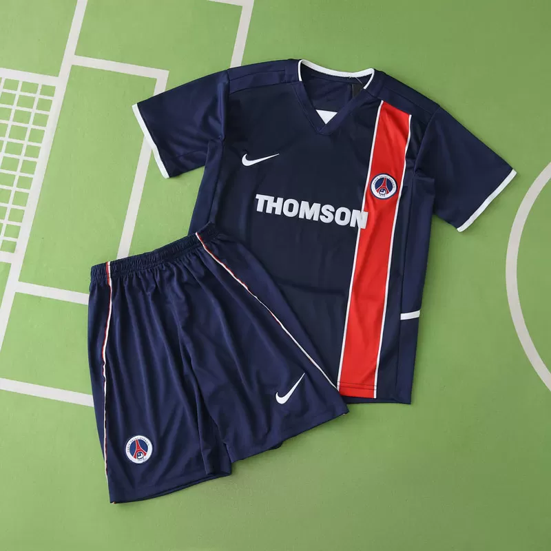 Otroški retro PSG dres 2002/03 domači komplet z majico in kratkimi hlačami