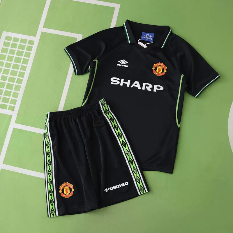 Otroški retro nogometni dresi Manchester United 1998/99 tretji komplet