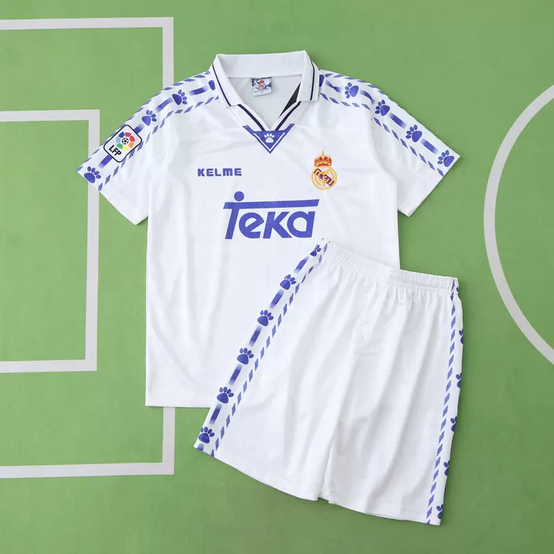 Otroški retro nogometni dresi Real Madrid 1996/97 domači komplet