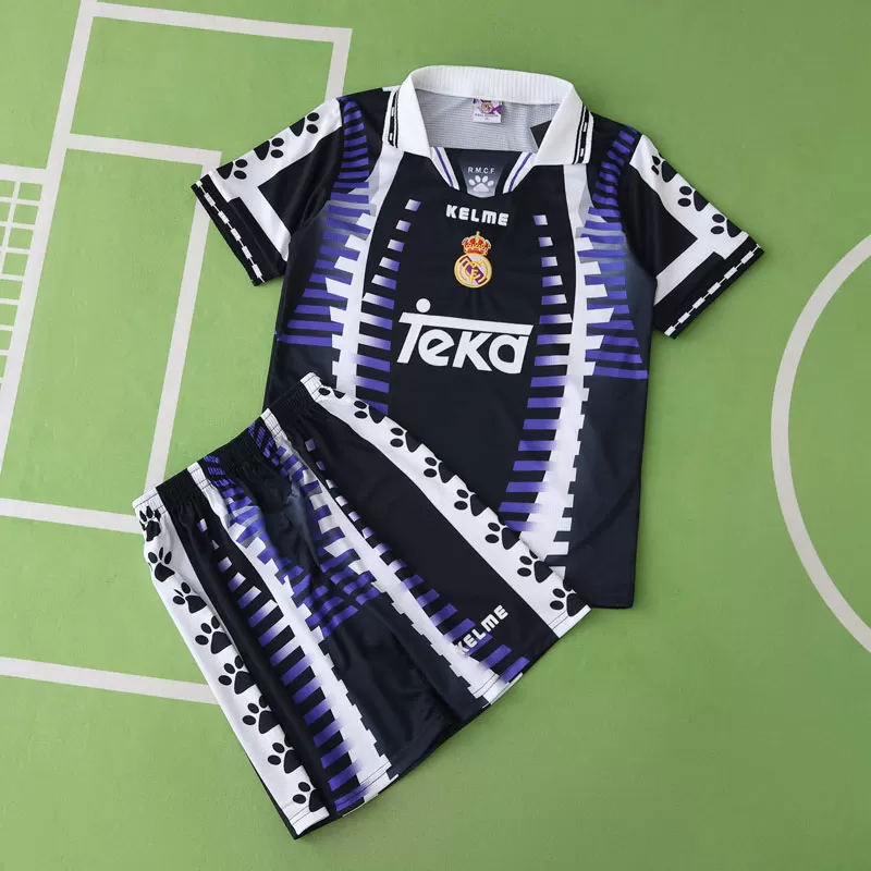 Real Madrid 1997/98 nogometni dresi za otroke - retro tretji dres komplet