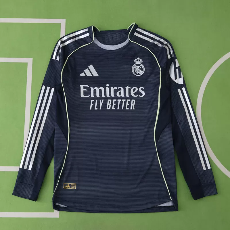 Real Madrid moški gostujoči dres z dolgimi rokavi 2025/26