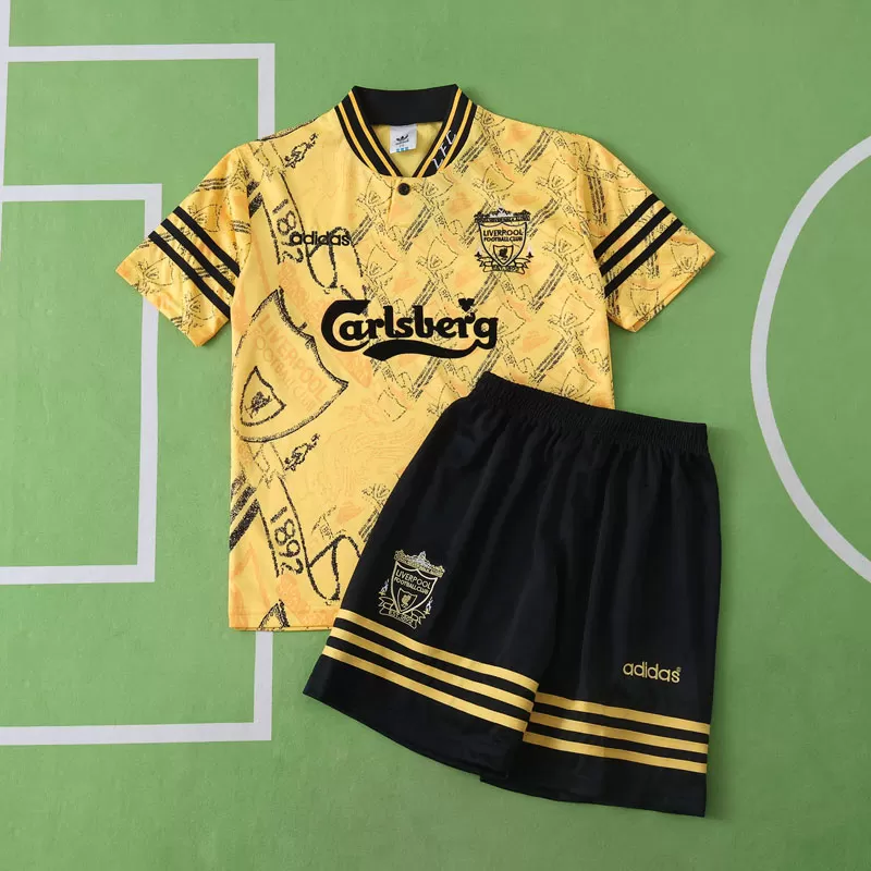 Retro Liverpool Nogometni Dresi 1994-96 - Otroški Tretji Komplet