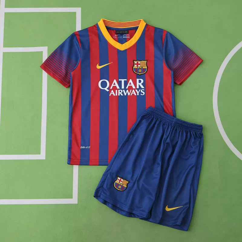 Retro domači nogometni dresi Barcelona 2013/14 za otroke