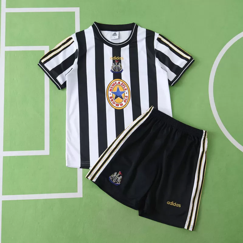 Vintage Newcastle United Otroški Nogometni Dresi Komplet 1997-99 Domači
