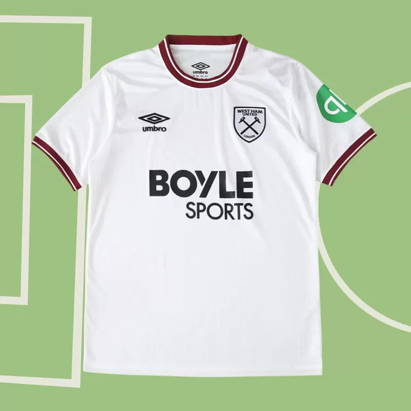 Bela nogometni dres West Ham United 2025/26 gostujoča majica