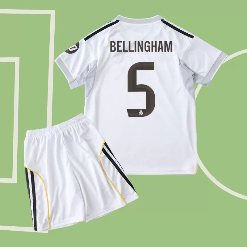 Bellingham 5 Real Madrid otroški domači nogometni dresi 2025/26