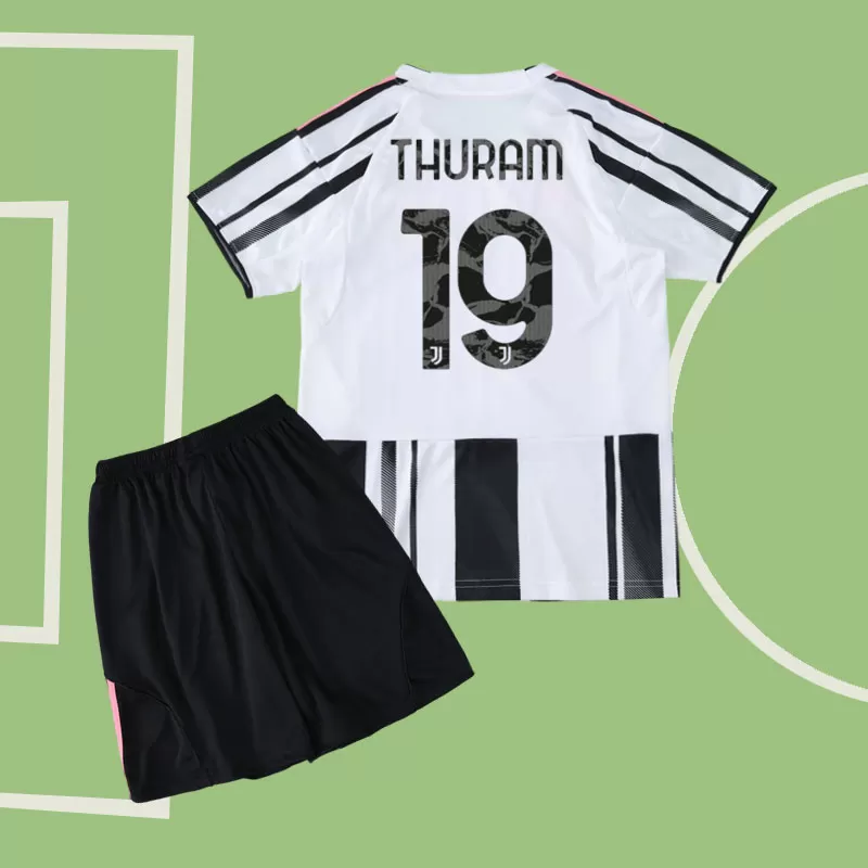 Juventus otroški dres 2025-26 domači komplet Thuram 19 majica + hlačke