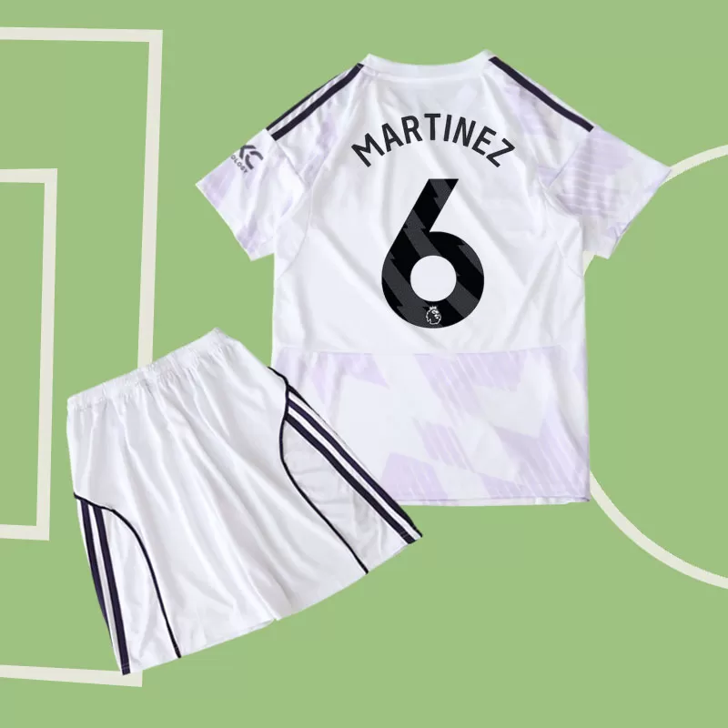 Martinez 6 Man Utd otroški dres 2025/26 gostujoča majica in hlače