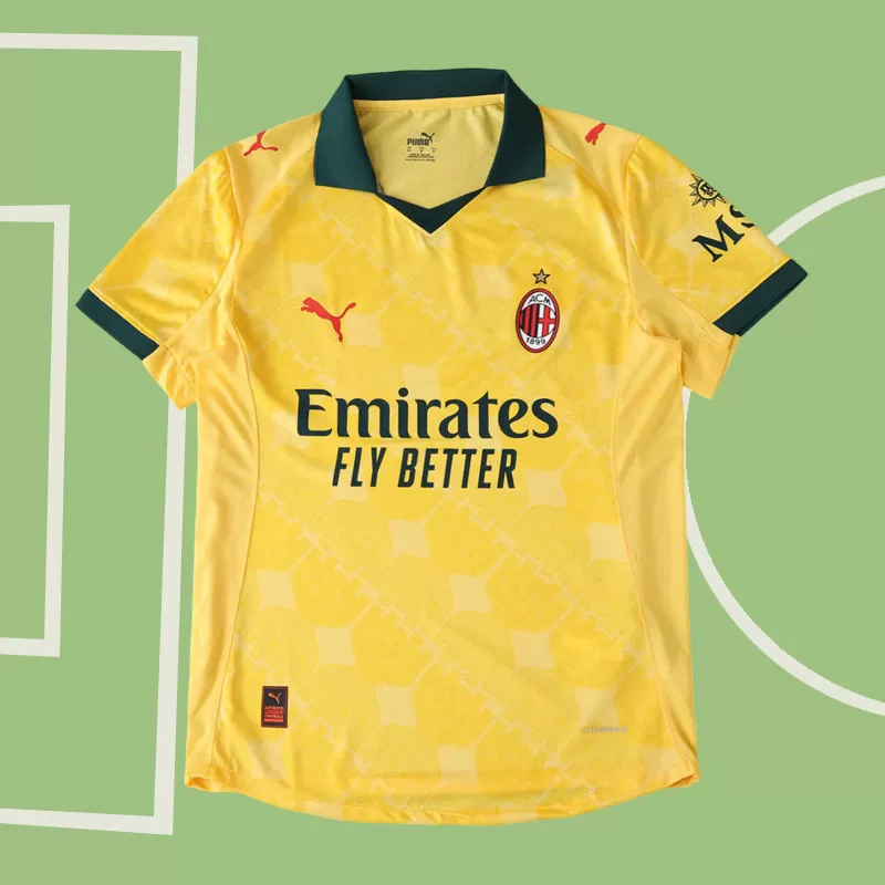 Moška rumena nogometna majica AC Milan 2025/26 tretji dres