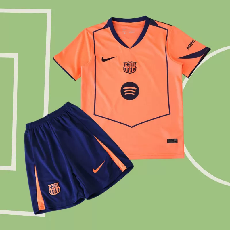 Otroški FC Barcelona tretji dres 2025/26 - majica + kratke hlače