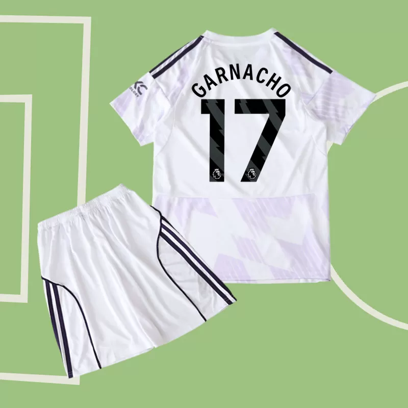 Otroški Manchester United dres Garnacho 17 gostujoči komplet 2025/26 s hlačkami