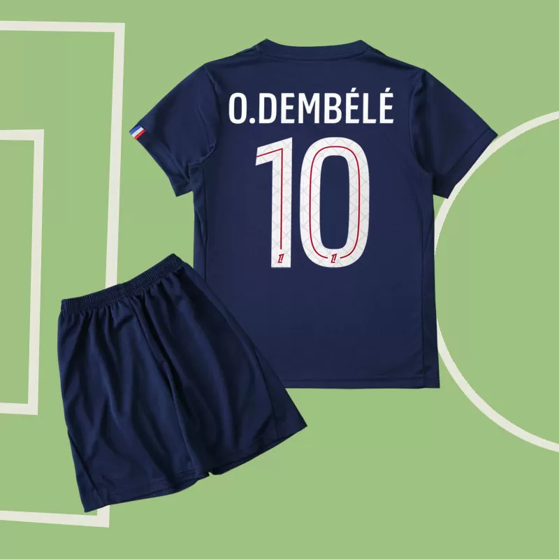 Otroški nogometni komplet PSG 2025/26 - O. Dembélé 10 domači dres