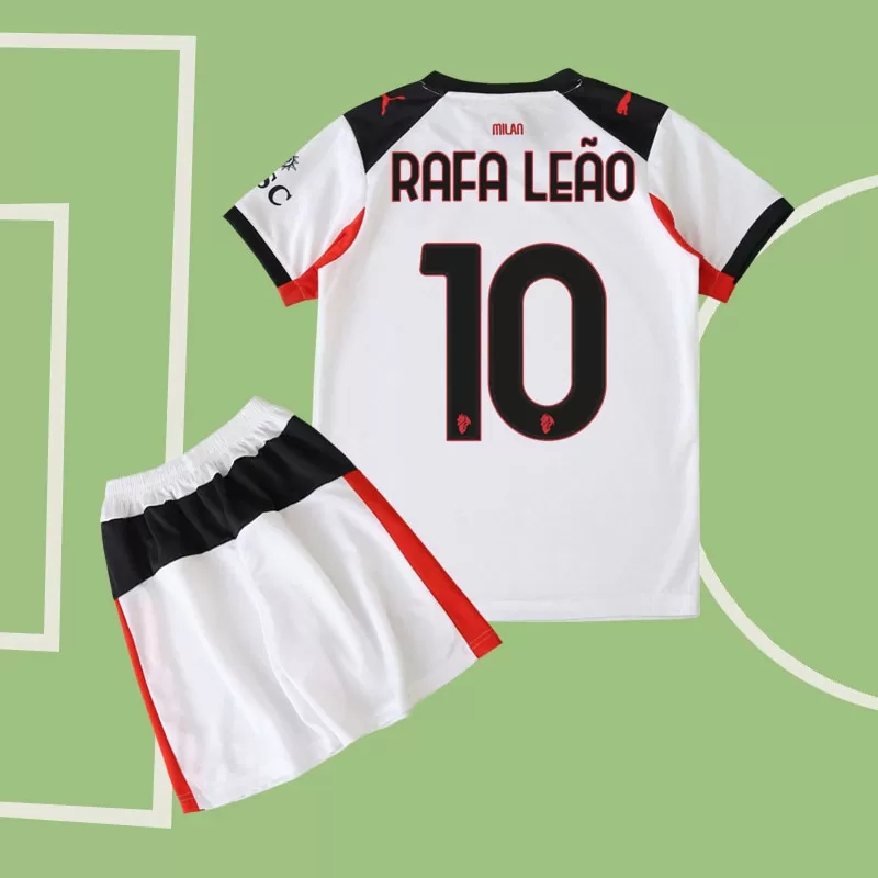 Rafa Leão 10 AC Milan otroški gostujoči dres 2025/26 - majica in hlače