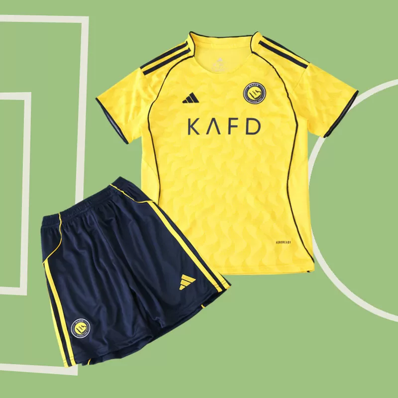 Al-Nassr 2025/26 otroški domači komplet - nogometni dres majica + hlače