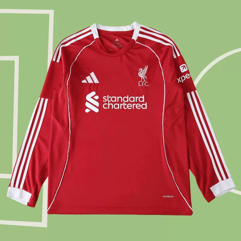 Liverpool FC domači dres 2025/26 moški nogometni dres z dolgimi rokavi