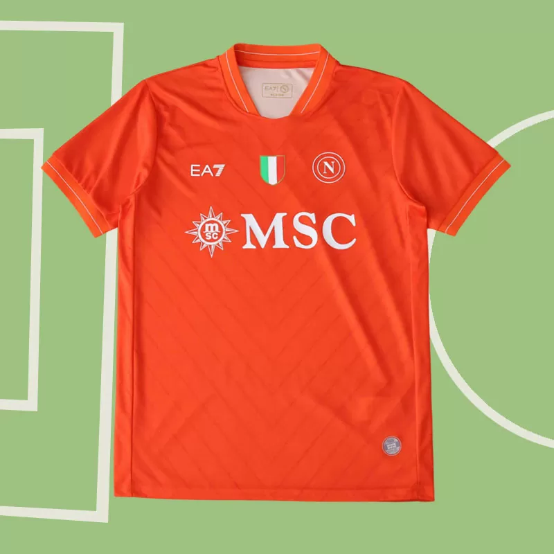 SSC Napoli 2025/26 moški vratar nogometni dres - oranžna majica