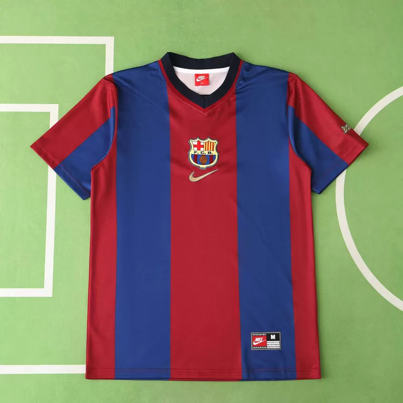 Moški retro nogometni dres Barcelona 1998/99 - domača majica