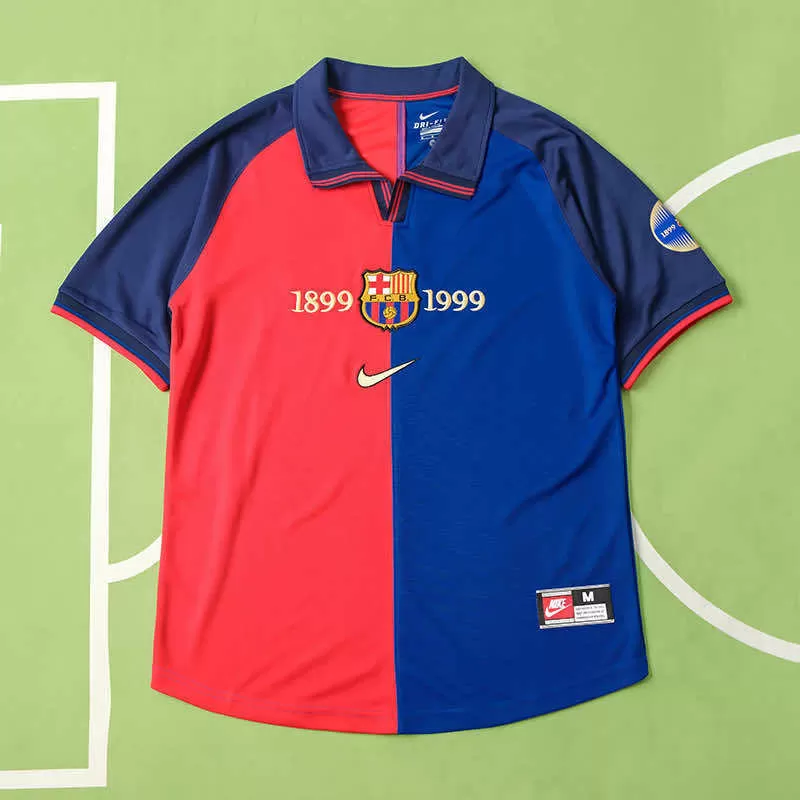 Retro FC Barcelona 1999/2000 domači dres - stoletna spominska izdaja za moške