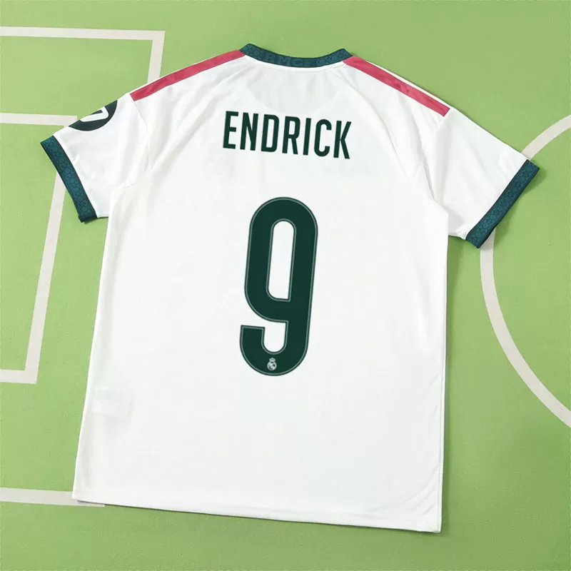 Endrick 9 Real Madrid Dres 2026/27 – Moški Beli Domači Nogometni Dres Kratki Rokavi