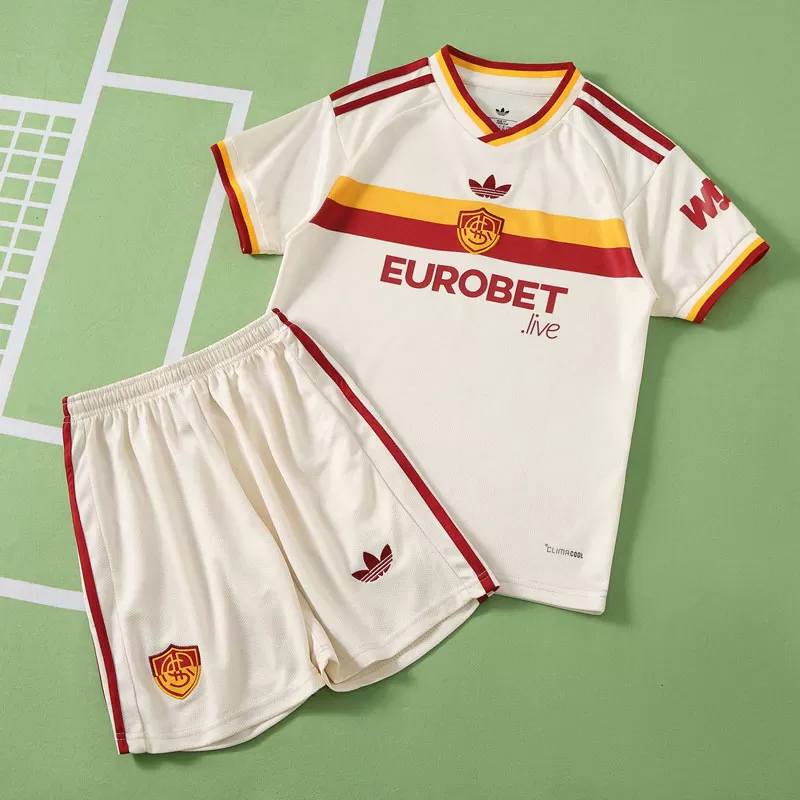 Otroški nogometni dres AS Roma Gostujoči 2026/27 – Komplet majica in kratke hlače